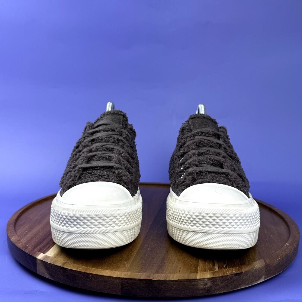 Converse Black/Purple Fuzzy Platform Sneakers - Picture 2 of 8